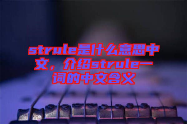 strule是什么意思中文，介紹strule一詞的中文含義