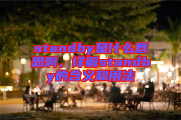 standby是什么意思啊，詳解standby的含義和用法