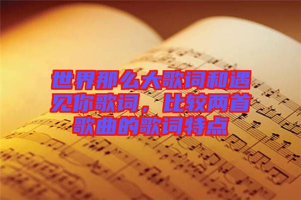 世界那么大歌詞和遇見你歌詞，比較兩首歌曲的歌詞特點(diǎn)