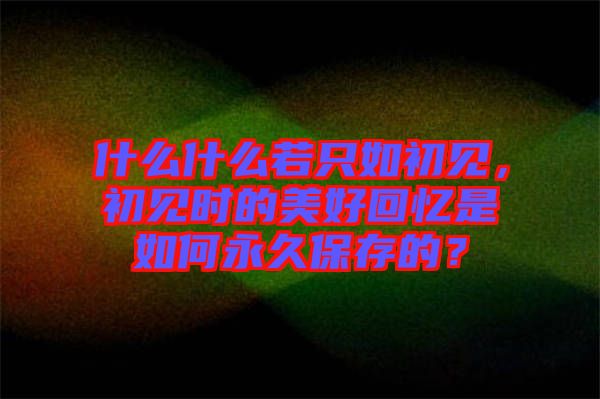 什么什么若只如初見，初見時(shí)的美好回憶是如何永久保存的？