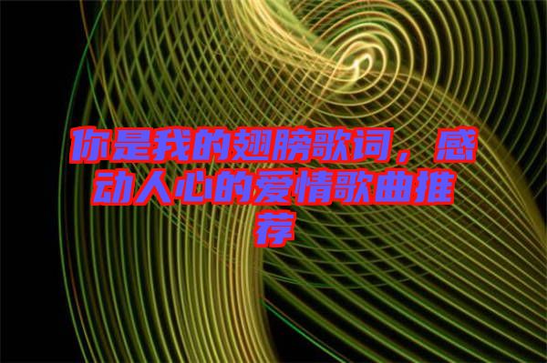 你是我的翅膀歌詞，感動人心的愛情歌曲推薦