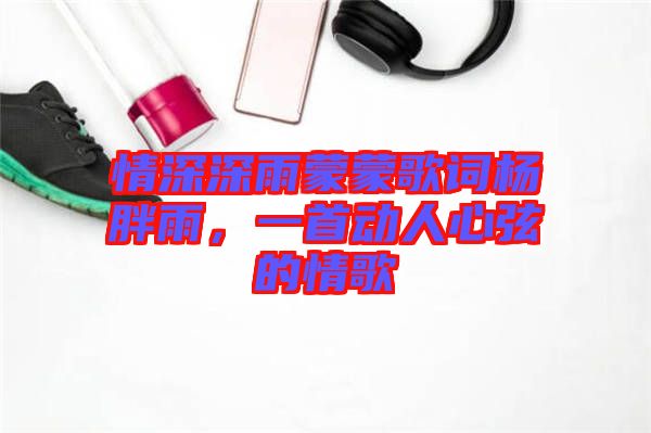 情深深雨蒙蒙歌詞楊胖雨，一首動(dòng)人心弦的情歌