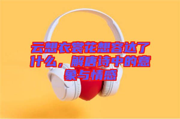 云想衣裳花想容達(dá)了什么，解唐詩中的意象與情感