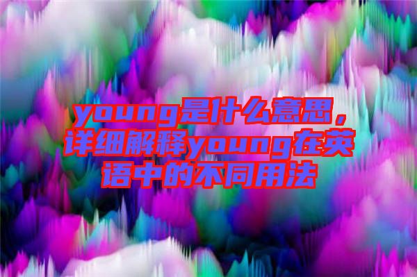 young是什么意思，詳細解釋young在英語中的不同用法