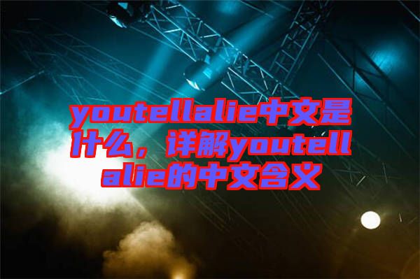 youtellalie中文是什么，詳解youtellalie的中文含義