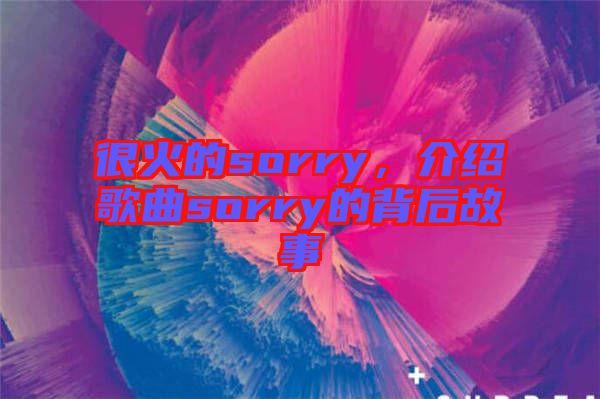 很火的sorry，介紹歌曲sorry的背后故事