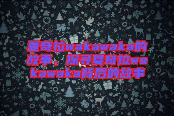 夏奇拉wakawaka的故事，探尋夏奇拉wakawaka背后的故事