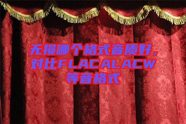 無損哪個格式音質(zhì)好，對比FLACALACW等音格式