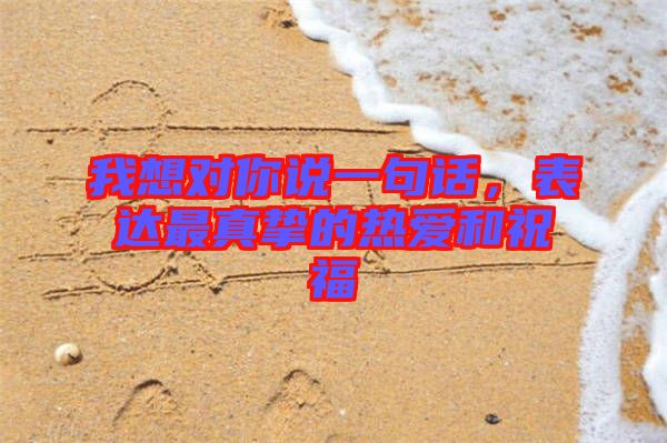 我想對你說一句話，表達(dá)最真摯的熱愛和祝福