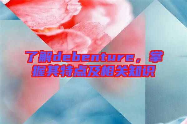 了解debenture，掌握其特點及相關(guān)知識