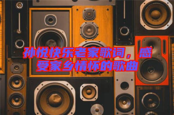 孫悅快樂(lè)老家歌詞，感受家鄉(xiāng)情懷的歌曲