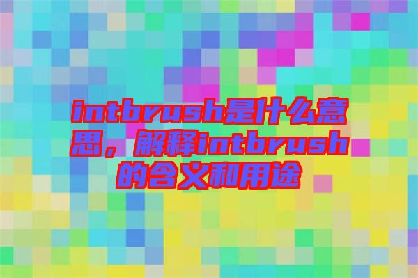 intbrush是什么意思，解釋intbrush的含義和用途