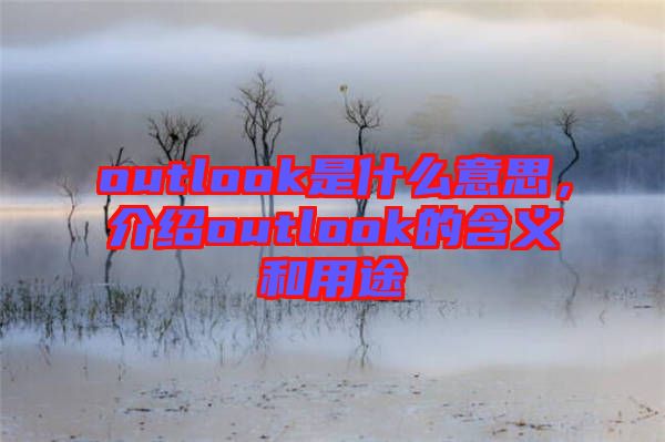 outlook是什么意思，介紹outlook的含義和用途