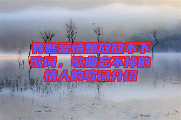 有些愛情想放放不下歌詞，歌曲忘不掉的情人的歌詞介紹