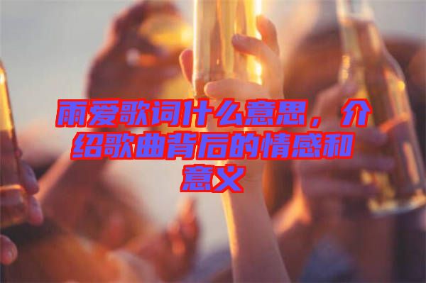 雨愛歌詞什么意思，介紹歌曲背后的情感和意義