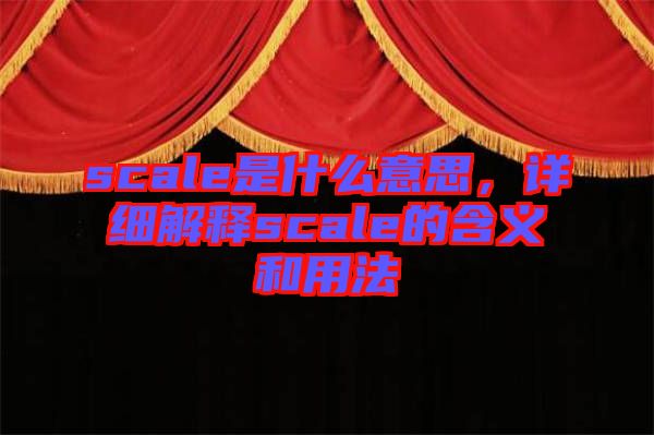 scale是什么意思，詳細解釋scale的含義和用法