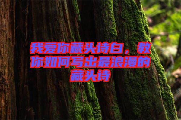 我愛(ài)你藏頭詩(shī)白，教你如何寫出最浪漫的藏頭詩(shī)