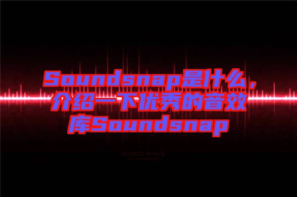 Soundsnap是什么，介紹一下優(yōu)秀的音效庫Soundsnap