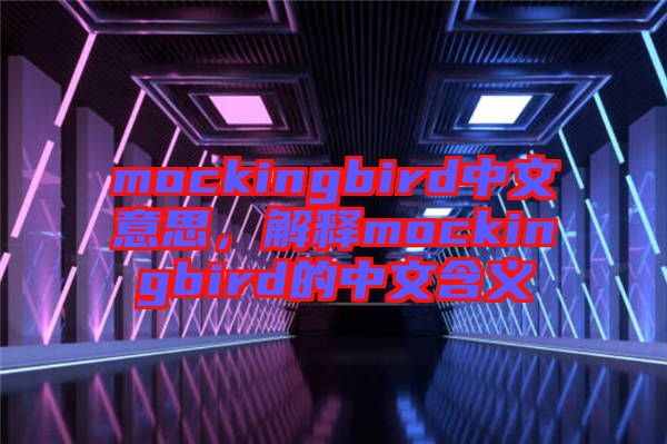 mockingbird中文意思，解釋mockingbird的中文含義