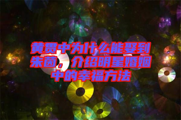 黃貫中為什么能娶到朱茵，介紹明星婚姻中的幸福方法