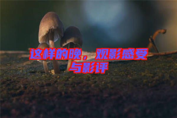 這樣的晚，觀影感受與影評