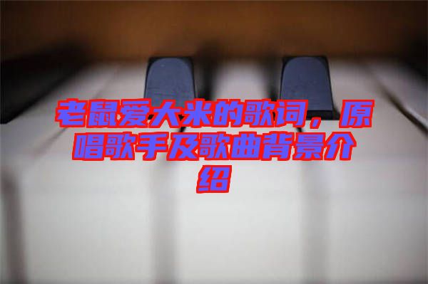 老鼠愛大米的歌詞，原唱歌手及歌曲背景介紹