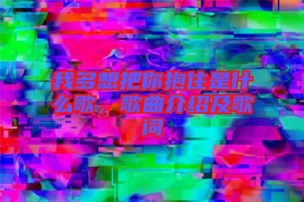 我多想把你抱住是什么歌，歌曲介紹及歌詞