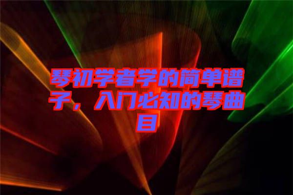 琴初學(xué)者學(xué)的簡(jiǎn)單譜子，入門(mén)必知的琴曲目