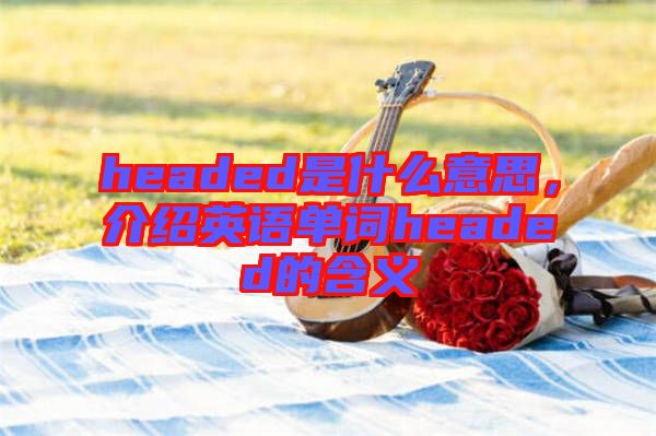 headed是什么意思，介紹英語單詞headed的含義