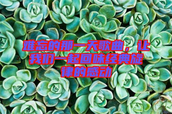 難忘的那一天歌曲，讓我們一起回味經(jīng)典旋律的感動(dòng)