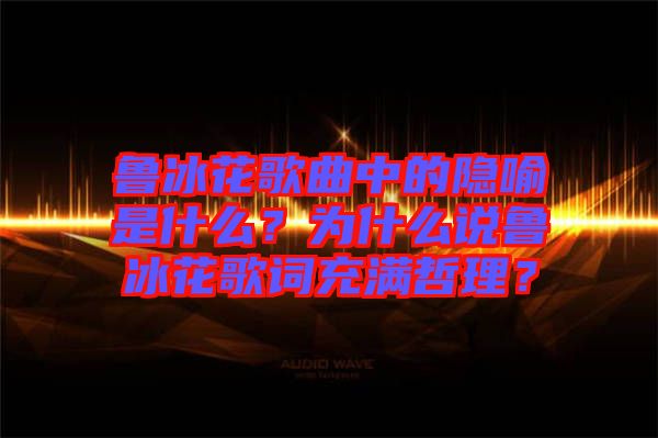 魯冰花歌曲中的隱喻是什么？為什么說魯冰花歌詞充滿哲理？