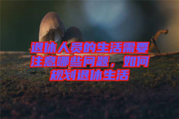 退休人員的生活需要注意哪些問(wèn)題，如何規(guī)劃退休生活